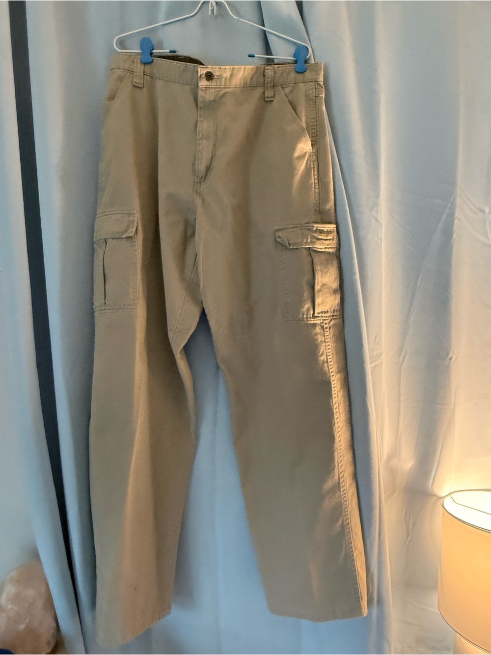 Men's Khaki Cargo Pants - Classic Utility Style